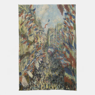 Monet's klassieke viering van de Rue Montorue in P Theedoek