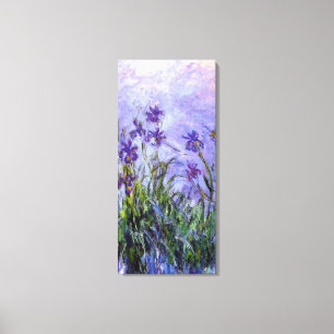 Monet's Lila Irises Canvas Afdruk