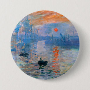 Monet's onderdrukking, zonsopgang ronde button 7,6 cm