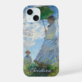 Monet's vrouw met een parasol -  iPhone 15 hoesje