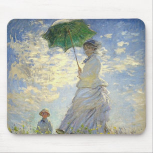 Monet's vrouw met een parasol (The Stroll / Walk) Muismat