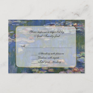 Monet's Water Lelies RSVP Response Kaart