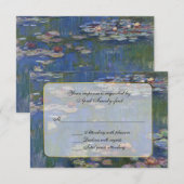Monet's Water Lelies RSVP Response Kaart (Voorkant / Achterkant)