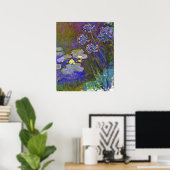 Monet's Water Lilies en Agapanthus Poster (Thuiskantoor)