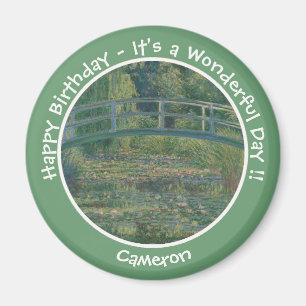 Monet's Water-Lily Pond en Footbridge Party Items Magneet