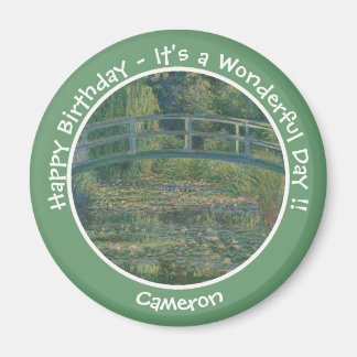Monet's Water-Lily Pond en Footbridge Party Items Magneet