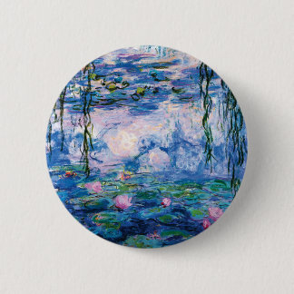 Monet's waterlelies ronde button 5,7 cm