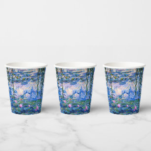 Monet's waterlilies mengen en matchen papieren bekers