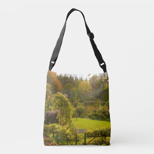 Monettuin, Giverny, mooie tuintuin Crossbody Tas (Achterkant)