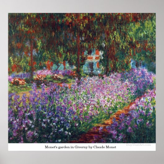Monettuin in Giverny door Claude Monet Poster (Voorkant)