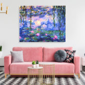 Monetwatergalgen met spiegelende reflecties canvas afdruk (Insitu (Woonkamer))