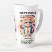 Money Can't Buy Happiness Funny Cat Lover Gift Latte Mok (Rechterhoek)