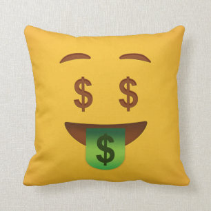 Money Face Emoji Kussen