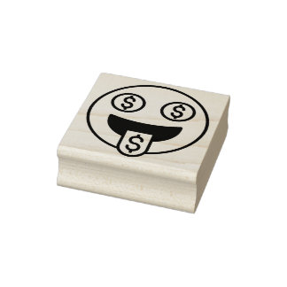 Money Face Emoji Rubber Stamp Rubberstempel