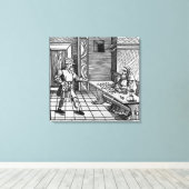 Money Lender, 1531 Canvas Afdruk (Insitu (Houten vloer))