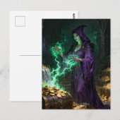 Money magic witch briefkaart (Voorkant / Achterkant)