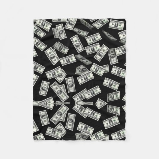 Money Maker Sierkussen Fleece Deken (Voorkant)