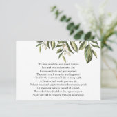 Money Request Clementine Greenery Enclosure Card Informatiekaartje (Staand voorkant)