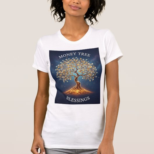 Money Tree Blessings — Abundance Frequency T-shirt (Voorkant)
