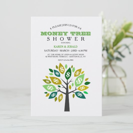 Money Tree Shower Kaart (Staand voorkant)