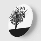 Money Tree Silhouette Ronde Klok (Hoek)