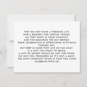 Money Tree/Wishing Well Invitation Insert Feestdagenkaart