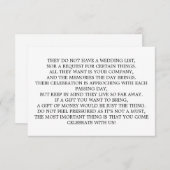 Money Tree/Wishing Well Invitation Insert Informatiekaartje (Voorkant / Achterkant)