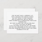 Money Tree/Wishing Well Invitation Insert Informatiekaartje (Voorkant / Achterkant)