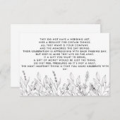 Money Tree/Wishing Well Invitation Insert Informatiekaartje (Voorkant / Achterkant)