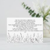 Money Tree/Wishing Well Invitation Insert Informatiekaartje (Staand voorkant)