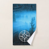 Mongmonogram van het embleem van de Compass-ster i Bad Handdoek (Handdoek)