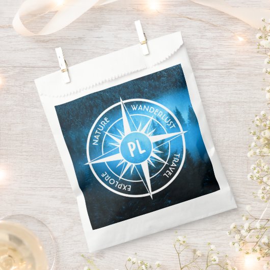 Mongmonogram van het embleem van de Compass-ster i Bedankzakje (Geknipt)