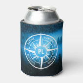 Mongmonogram van het embleem van de Compass-ster i Blikjeskoeler (Blikje Voorkant)