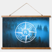 Mongmonogram van het embleem van de Compass-ster i Hangend Wandkleed (Voorkant)