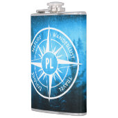 Mongmonogram van het embleem van de Compass-ster i Heupfles (Links)