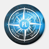 Mongmonogram van het embleem van de Compass-ster i Magneet (Voorkant)