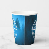 Mongmonogram van het embleem van de Compass-ster i Papieren Bekers (Rechts)