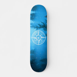 Mongmonogram van het embleem van de Compass-ster i Skateboard