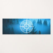 Mongmonogram van het embleem van de Compass-ster i Yogamat (Voorkant (horizontaal))
