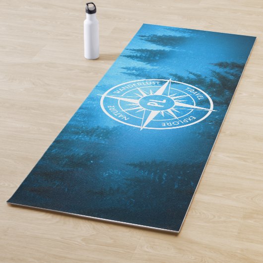 Mongmonogram van het embleem van de Compass-ster i Yogamat (In situ)