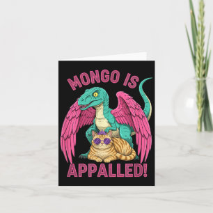 Mongo is ontzet Gaming Raptor Cat Grappig Retro Kaart