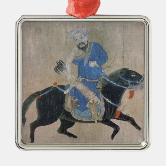 Mongol archer over horseback metalen ornament (Voorkant)