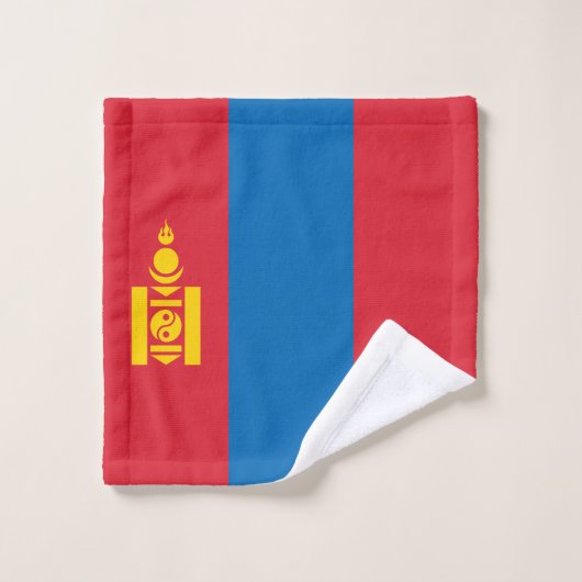 Mongolia Flag Bad Handdoek (Wasdoekje)