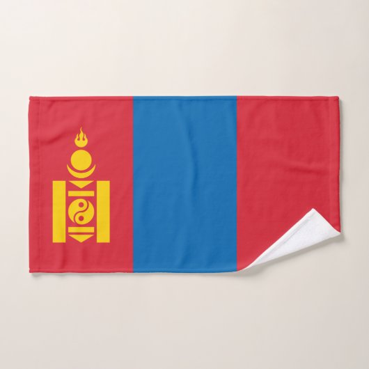 Mongolia Flag Bad Handdoek (Handdoek)