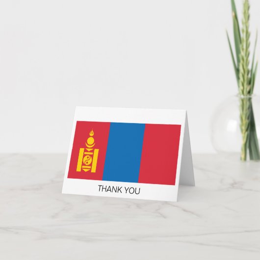 Mongolia Flag Bedankkaart (Voorkant)