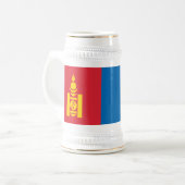 Mongolia Flag Bierpul (Voorkant links)