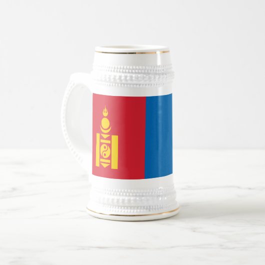 Mongolia Flag Bierpul (Voorkant links)