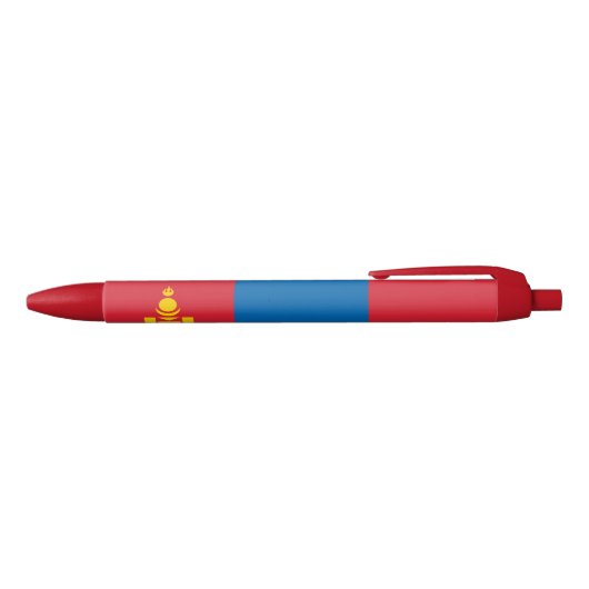 Mongolia Flag Blauwe Inkt Pen (Bovenkant)