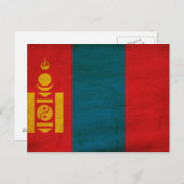 Mongolia Flag Briefkaart (Voorkant / Achterkant)