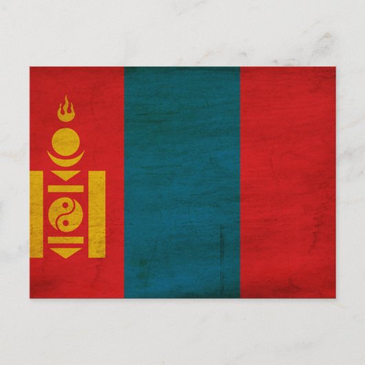 Mongolia Flag Briefkaart (Voorkant)